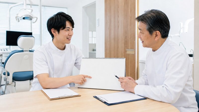 臨床研修歯科医の採用年間スケジュールを確認する歯科医院の採用担当者